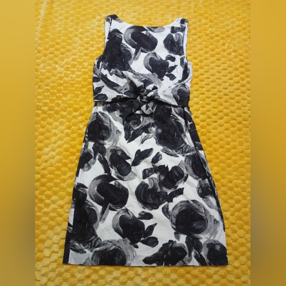 Ann Taylor Monochrome Patterned Dress